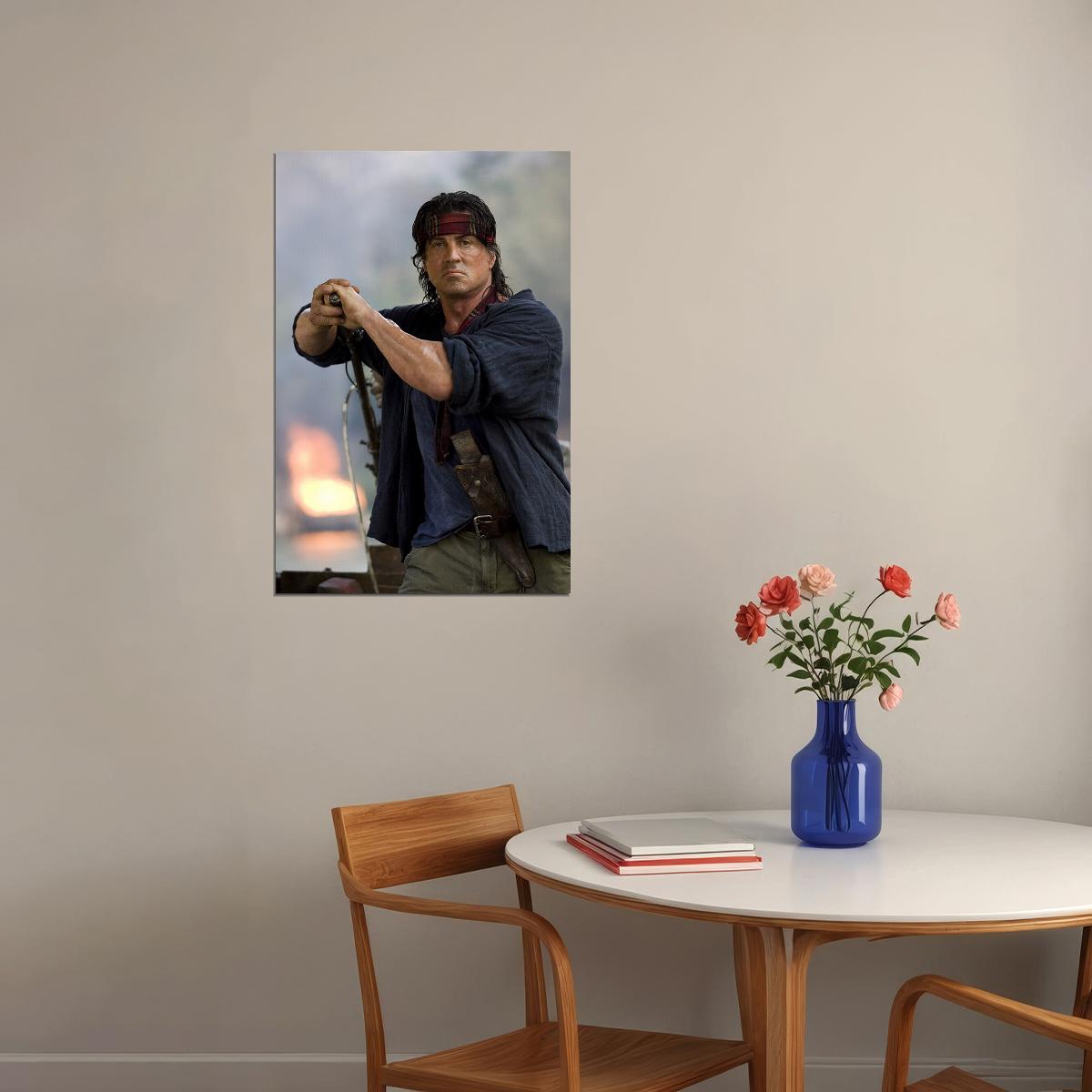 Sylvester Stallone Rambo Action War Movie Poster Wall Art Print Home Wall Decor - xonomax