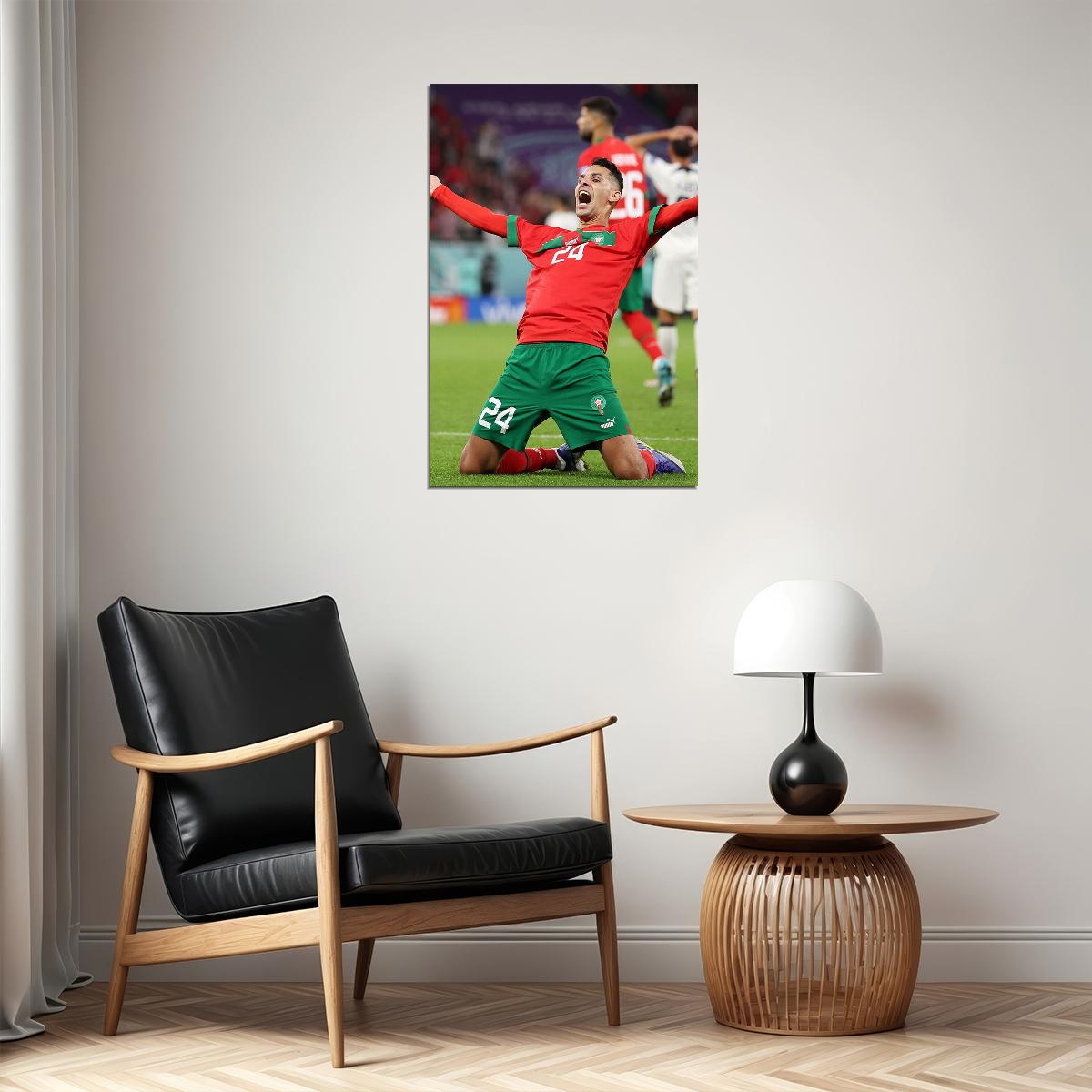 Badr Benoun Morocco National Team World Cup Poster Wall Art Print Home Wall Decor - xonomax