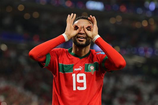 Youssef En Nesyri Morocco National Team World Cup Poster Wall Art Print Home Wall Decor