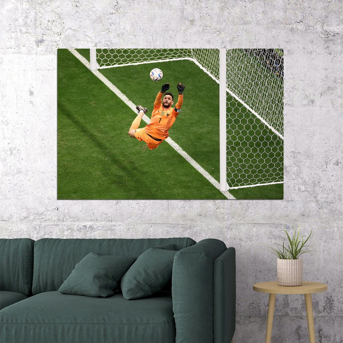 Hugo Lloris Celebration France World Cup Fans Poster Wall Art Print Home Wall Decor - xonomax