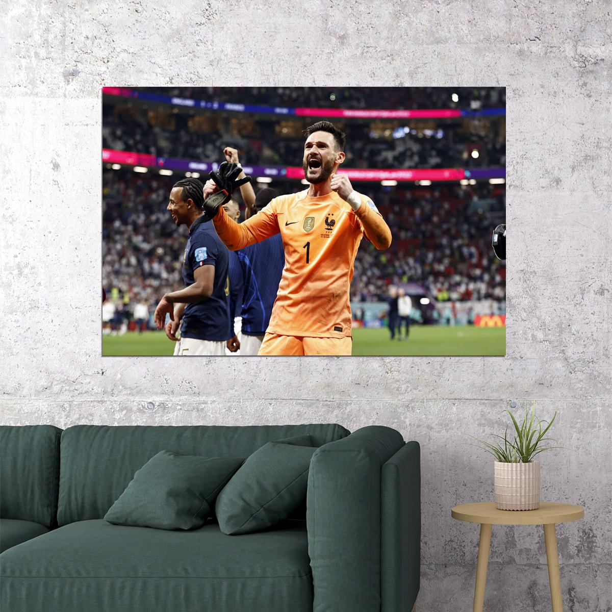 Hugo Lloris Celebration France World Cup Poster Wall Art Print Home Wall Decor - xonomax