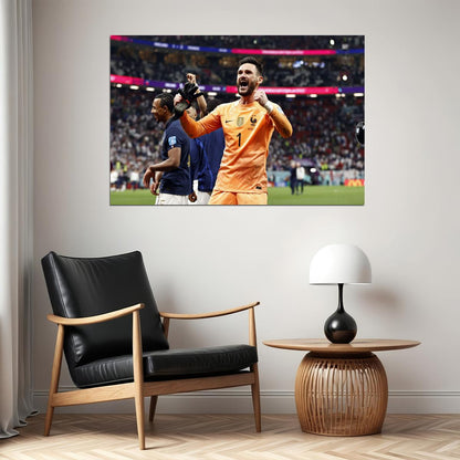 Hugo Lloris Celebration France World Cup Poster Wall Art Print Home Wall Decor - xonomax