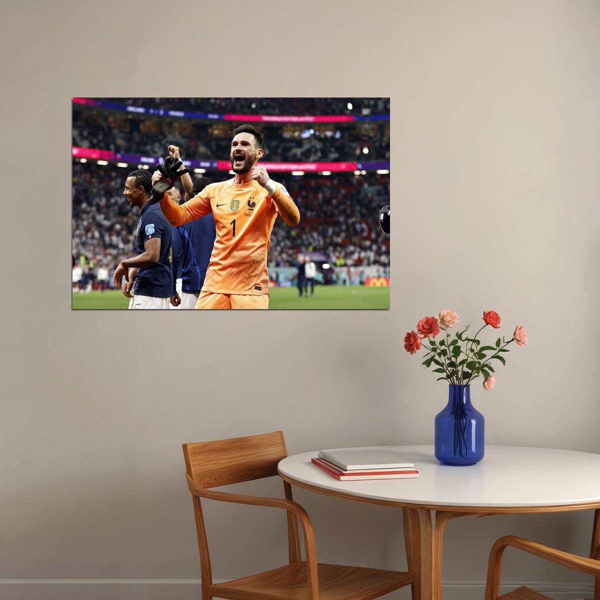 Hugo Lloris Celebration France World Cup Poster Wall Art Print Home Wall Decor - xonomax