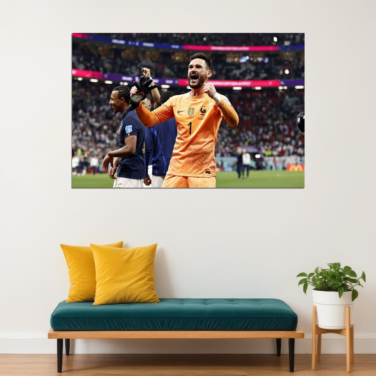 Hugo Lloris Celebration France World Cup Poster Wall Art Print Home Wall Decor - xonomax