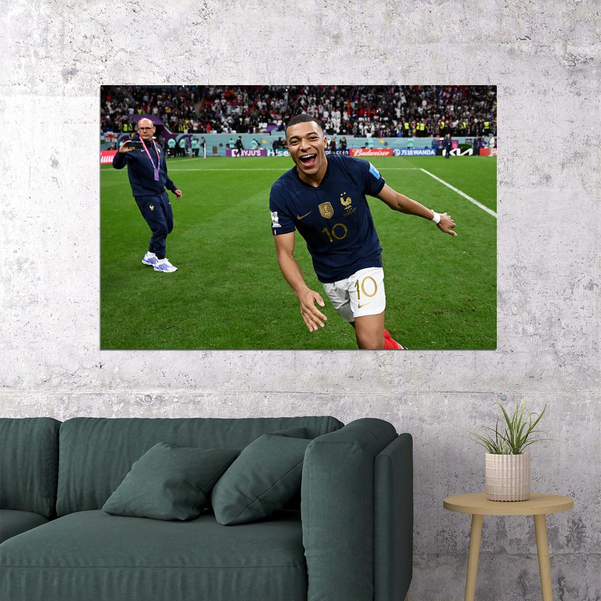 Kylian Mbappe France National Team World Cup Poster Wall Art Print Home Wall Decor - xonomax