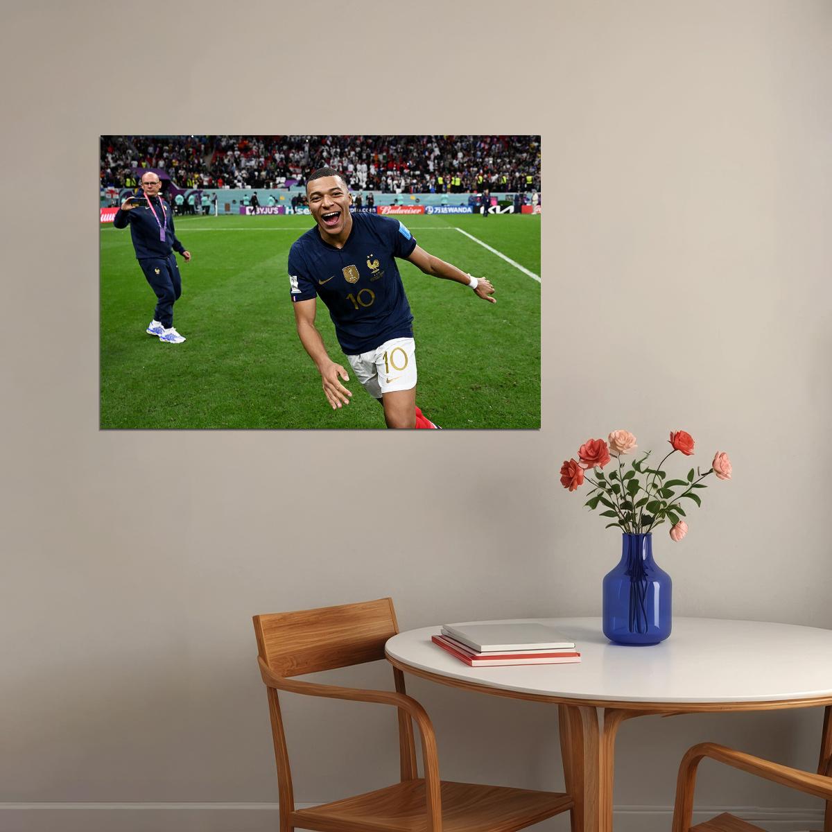 Kylian Mbappe France National Team World Cup Poster Wall Art Print Home Wall Decor - xonomax