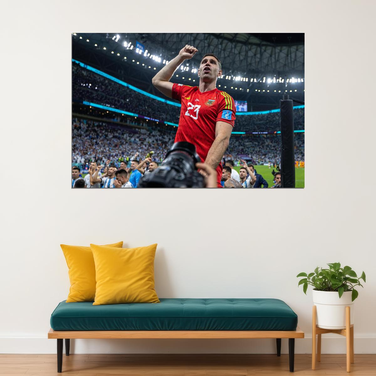 Emiliano Martinez Argentina National Team World Cup Poster Wall Art Print Home Wall Decor - xonomax
