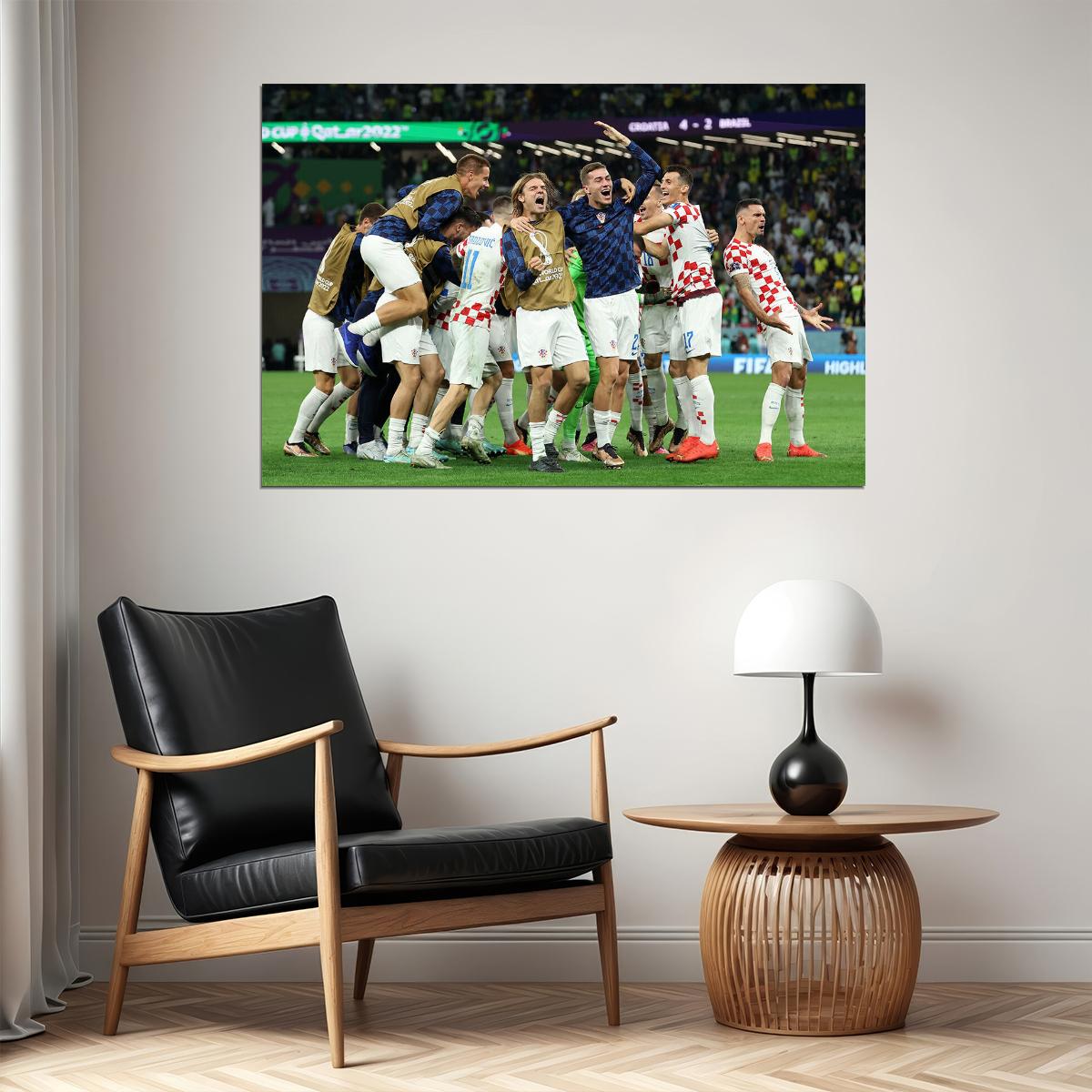 Croatia National Team Celebration World Cup Sport Poster Wall Art Print Home Wall Decor - xonomax