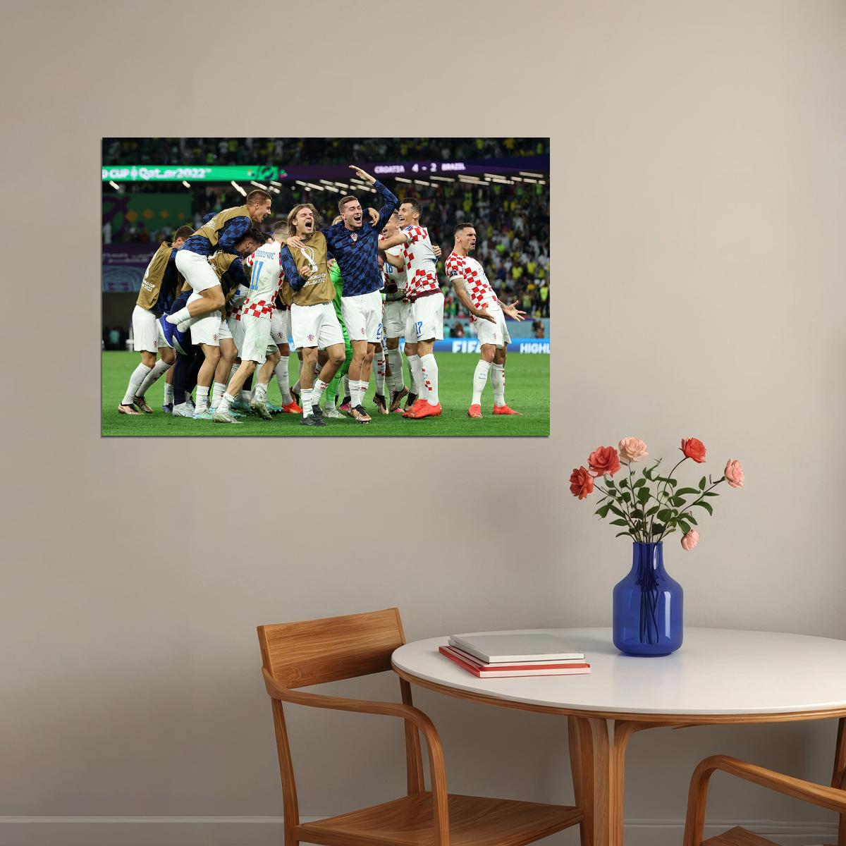 Croatia National Team Celebration World Cup Sport Poster Wall Art Print Home Wall Decor - xonomax
