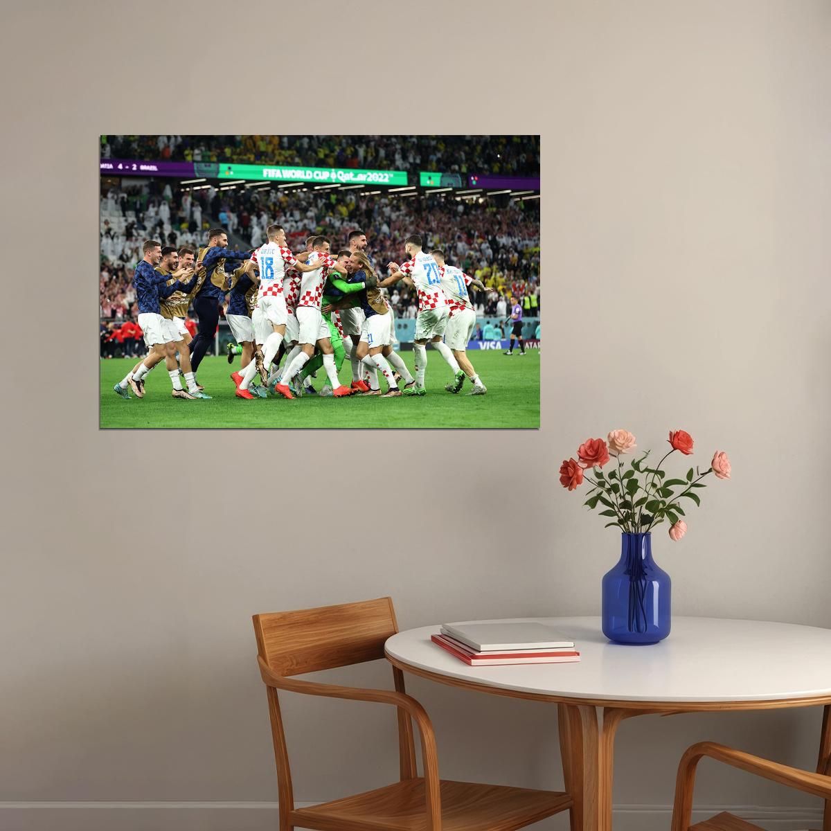 Croatia National Team Celebration World Cup Fans Poster Wall Art Print Home Wall Decor - xonomax