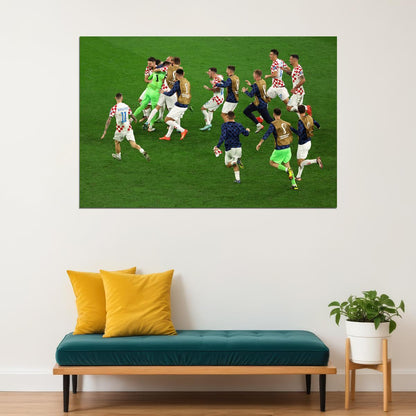 Croatia National Team Celebration World Cup Poster Wall Art Print Home Wall Decor - xonomax