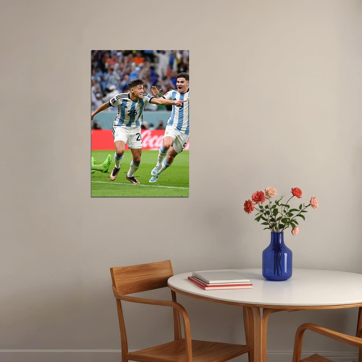 Nahuel Molina Celebration Argentina World Cup Poster Wall Art Print Home Wall Decor - xonomax