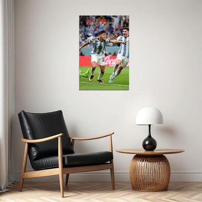 Nahuel Molina Celebration Argentina World Cup Poster Wall Art Print Home Wall Decor - xonomax