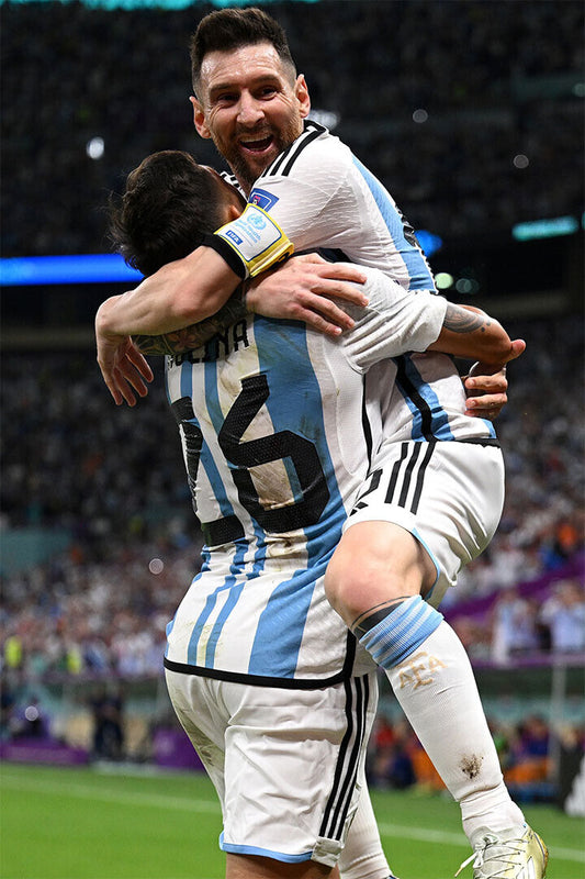 Lionel Messi Nahuel Molina Argentina World Cup Poster Wall Art Print Home Wall Decor - xonomax