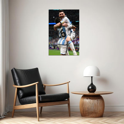 Lionel Messi Nahuel Molina Argentina World Cup Poster Wall Art Print Home Wall Decor - xonomax