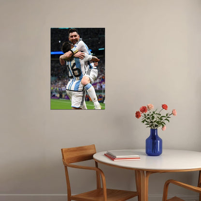 Lionel Messi Nahuel Molina Argentina World Cup Poster Wall Art Print Home Wall Decor - xonomax
