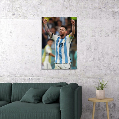 Lionel Messi Argentina National Team World Cup Poster Wall Art Print Home Wall Decor - xonomax