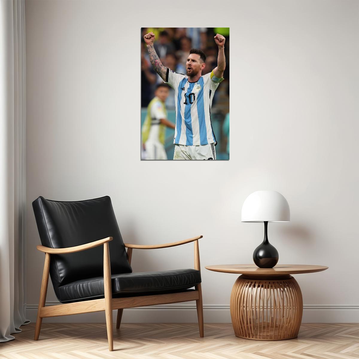 Lionel Messi Argentina National Team World Cup Poster Wall Art Print Home Wall Decor - xonomax