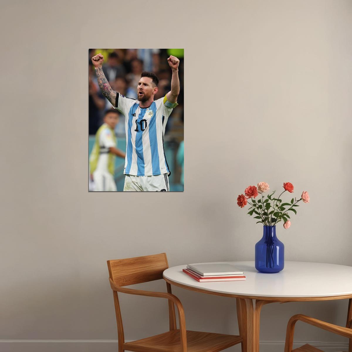 Lionel Messi Argentina National Team World Cup Poster Wall Art Print Home Wall Decor - xonomax