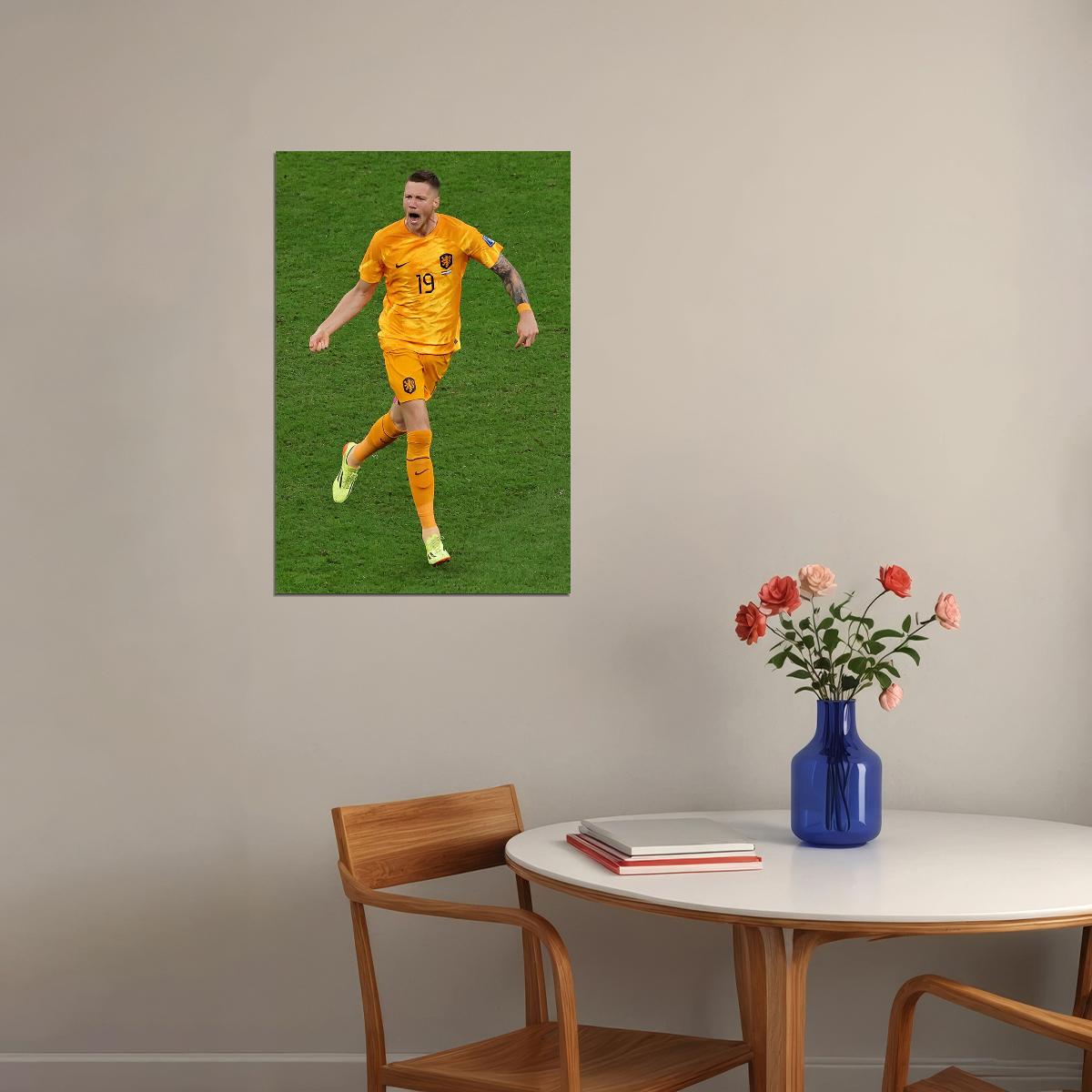 Wout Weghorst Goal Celebration Netherlands Gift Poster Wall Art Print Home Wall Decor - xonomax