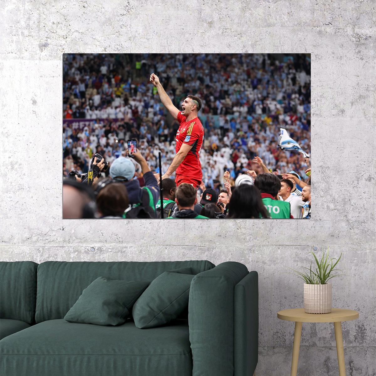 Emiliano Martinez Argentina National Team World Cup Poster Wall Art Print Home Wall Decor - xonomax