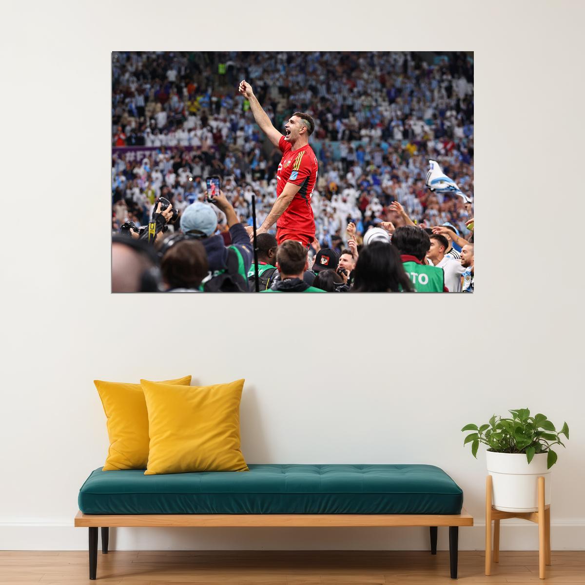 Emiliano Martinez Argentina National Team World Cup Poster Wall Art Print Home Wall Decor - xonomax