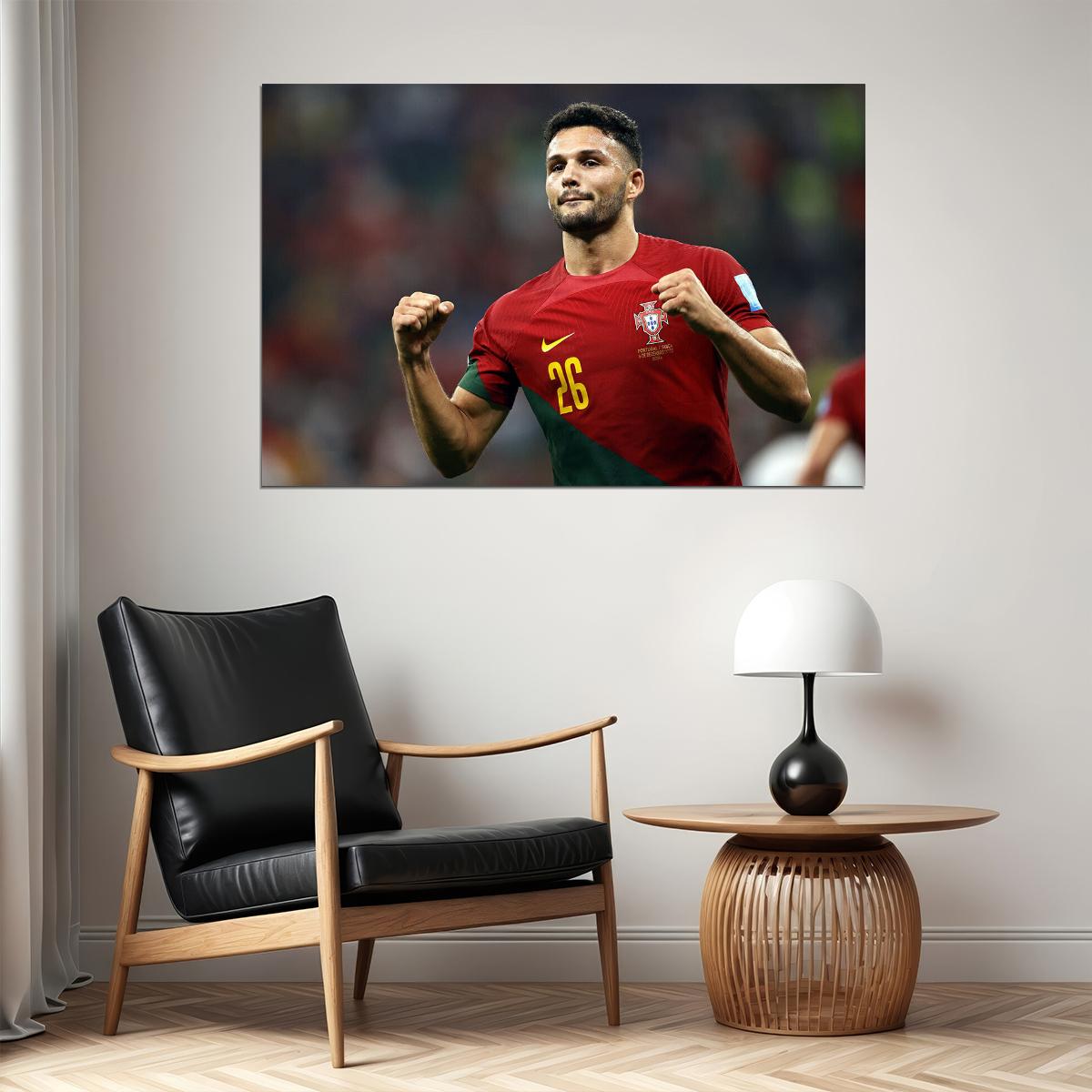 Goncalo Ramos Goal Celebration Portugal World Cup Poster Wall Art Print Home Wall Decor - xonomax