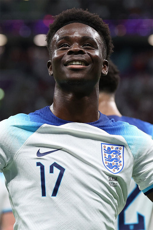 Bukayo Saka England National Team World Cup Poster Wall Art Print Home Wall Decor - xonomax