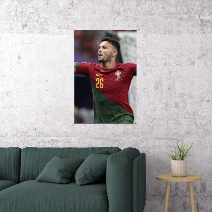 Goncalo Ramos Portugal National Team World Cup Poster Wall Art Print Home Wall Decor - xonomax