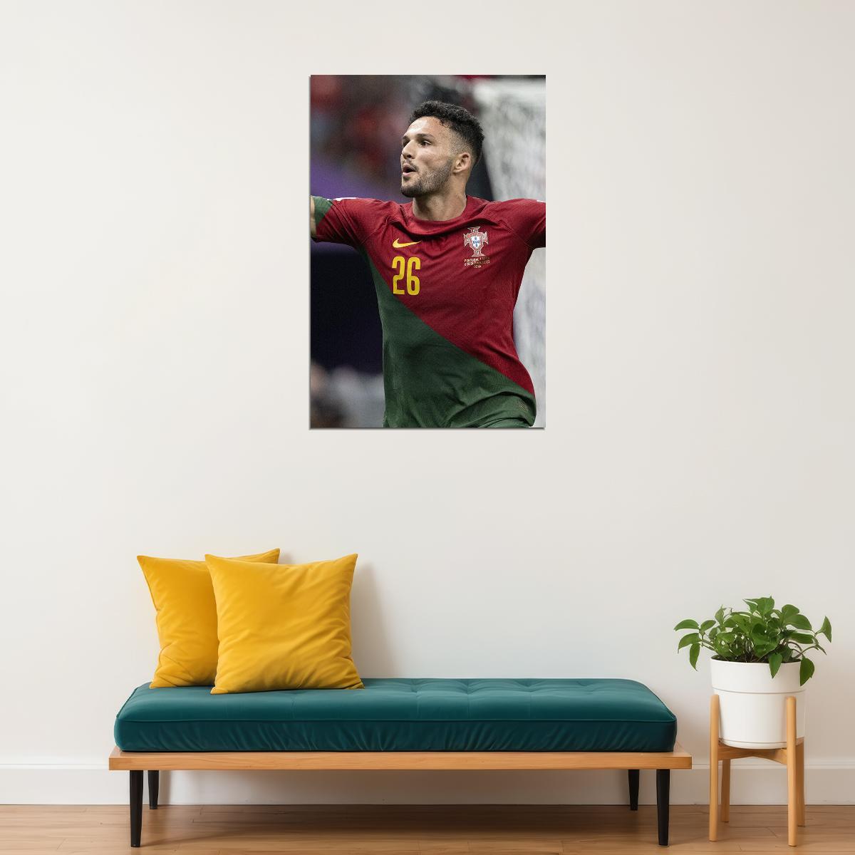 Goncalo Ramos Portugal National Team World Cup Poster Wall Art Print Home Wall Decor - xonomax