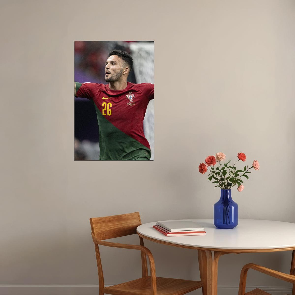 Goncalo Ramos Portugal National Team World Cup Poster Wall Art Print Home Wall Decor - xonomax