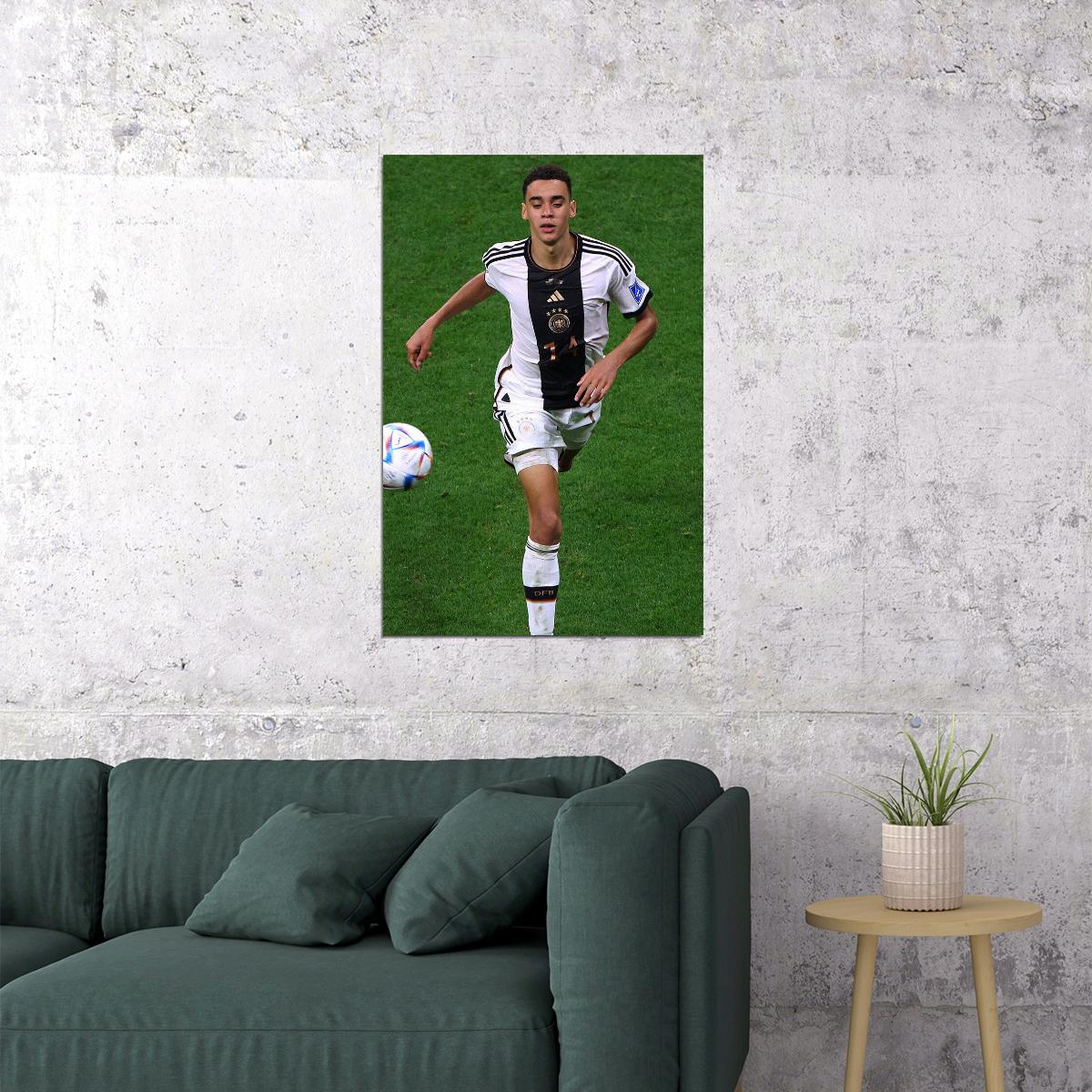 Jamal Musiala Germany National Team World Cup Poster Wall Art Print Home Wall Decor - xonomax