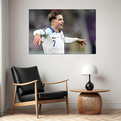 Jack Grealish England National Team World Cup Poster Wall Art Print Home Wall Decor - xonomax