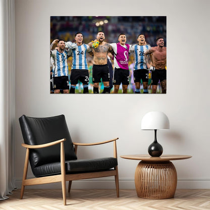 Argentina Celebration National Football Team World Cup Poster Wall Art Print Home Wall Decor - xonomax