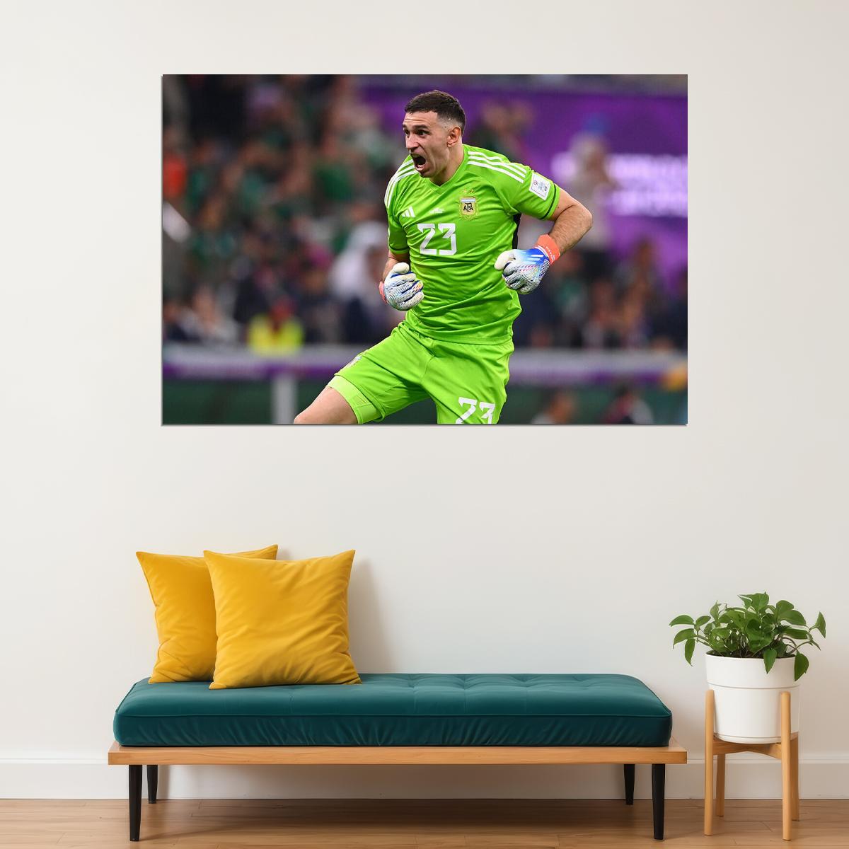 Emiliano Martinez Argentina National Team World Cup Poster Wall Art Print Home Wall Decor - xonomax