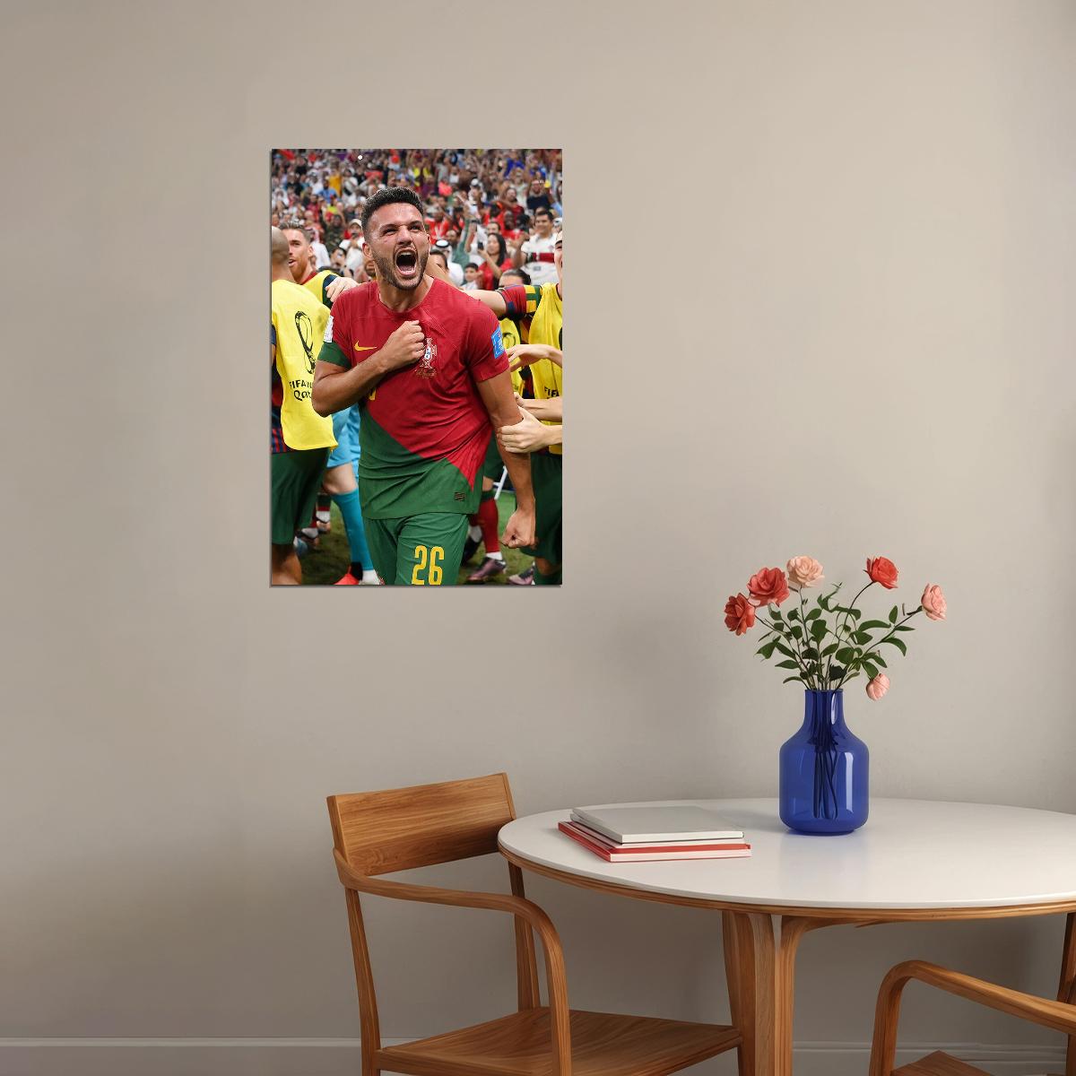 Goncalo Ramos Celebration Portugal World Cup Gift Poster Wall Art Print Home Wall Decor - xonomax