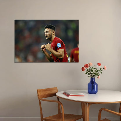 Goncalo Ramos Goal Celebration Portugal World Cup Fans Poster Wall Art Print Home Wall Decor - xonomax