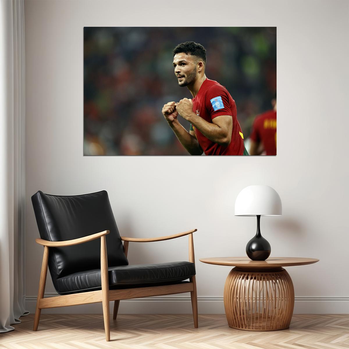 Goncalo Ramos Goal Celebration Portugal World Cup Fans Poster Wall Art Print Home Wall Decor - xonomax