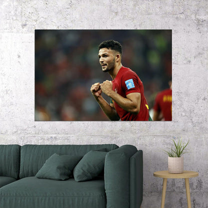 Goncalo Ramos Goal Celebration Portugal World Cup Fans Poster Wall Art Print Home Wall Decor - xonomax