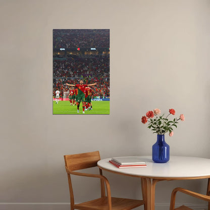 Goncalo Ramos Goal Celebration Portugal World Cup Poster Wall Art Print Home Wall Decor - xonomax