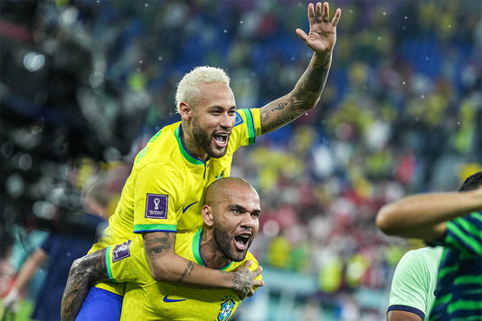 Neymar Dani Alves Brazil National Team World Cup Poster Wall Art Print Home Wall Decor - xonomax