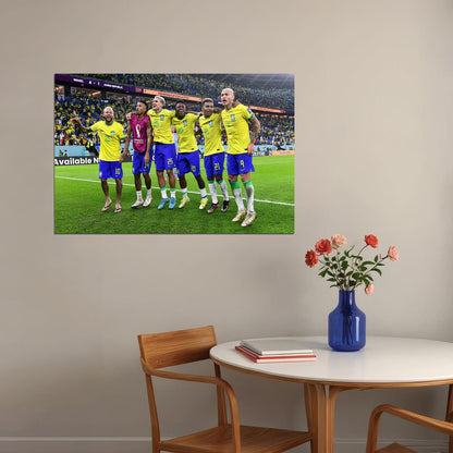 Brazil National Football Team World Cup Poster Wall Art Print Home Wall Decor - xonomax