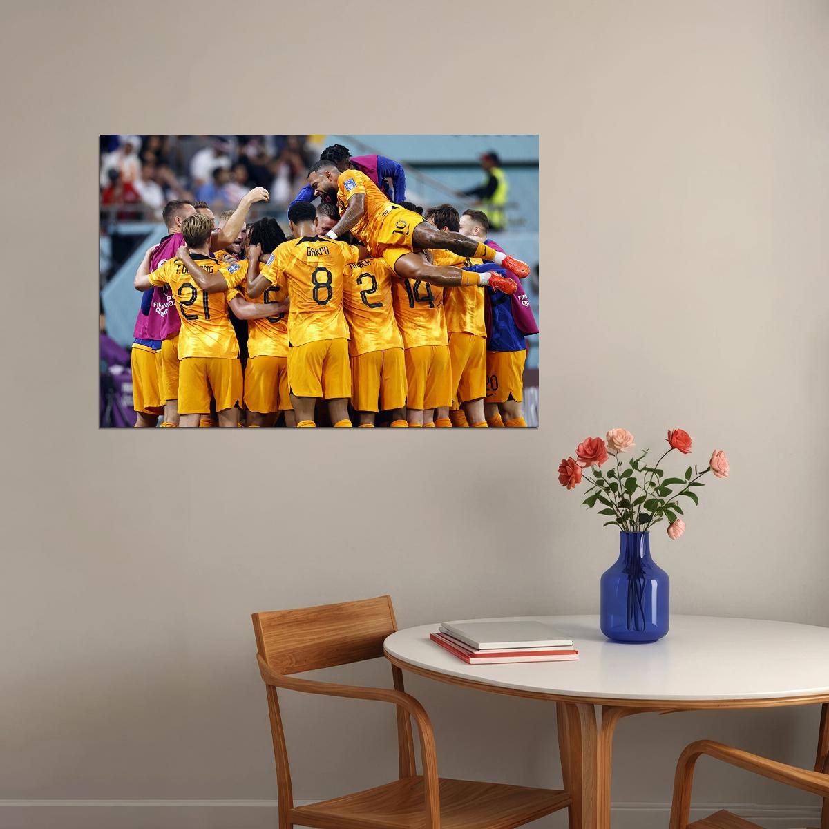 Netherlands National Football Team World Cup Poster Wall Art Print Home Wall Decor - xonomax