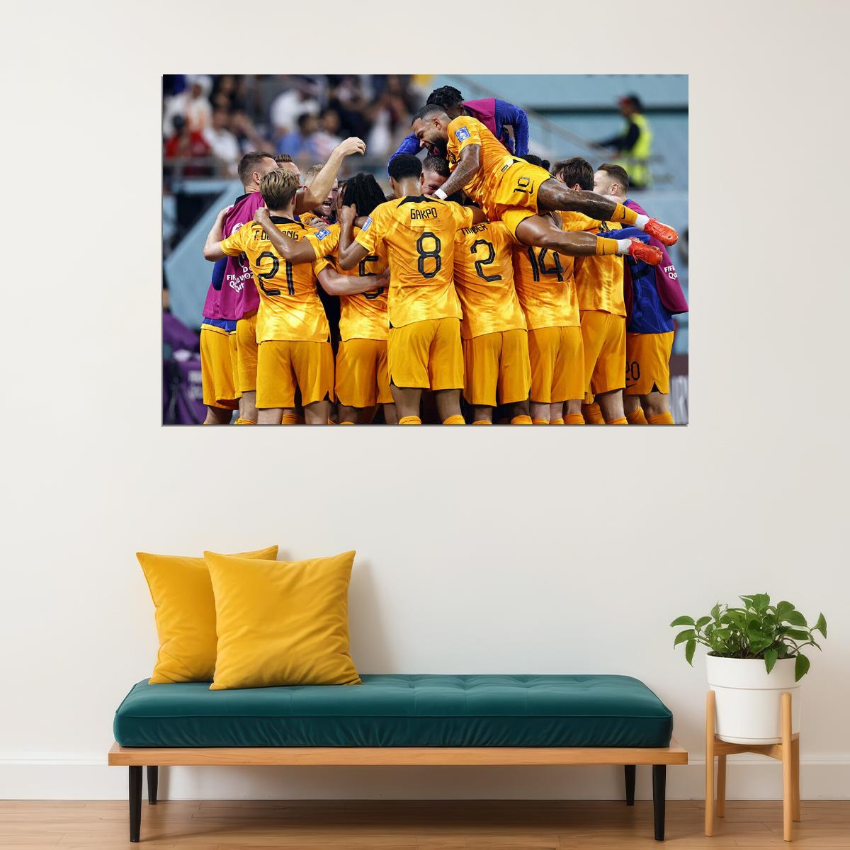 Netherlands National Football Team World Cup Poster Wall Art Print Home Wall Decor - xonomax
