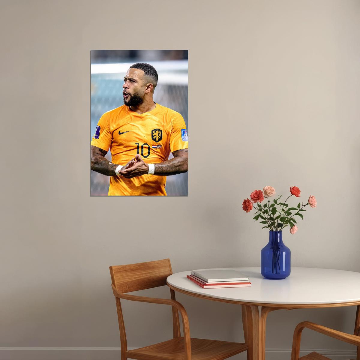 Memphis Depay Netherlands National Team World Cup Poster Wall Art Print Home Wall Decor - xonomax