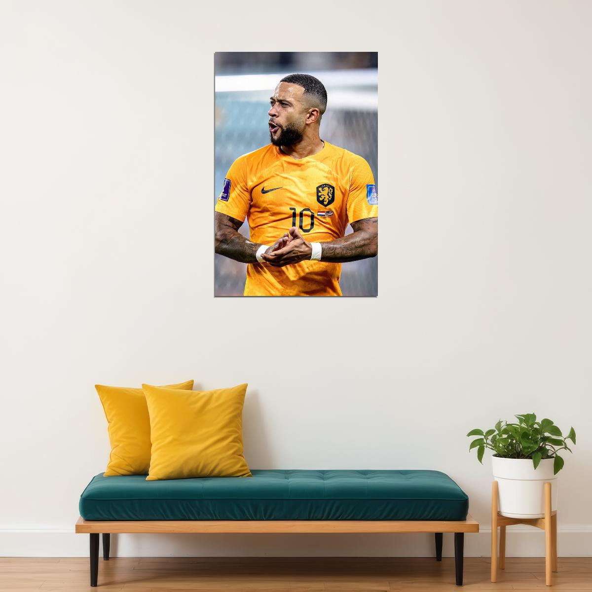 Memphis Depay Netherlands National Team World Cup Poster Wall Art Print Home Wall Decor - xonomax