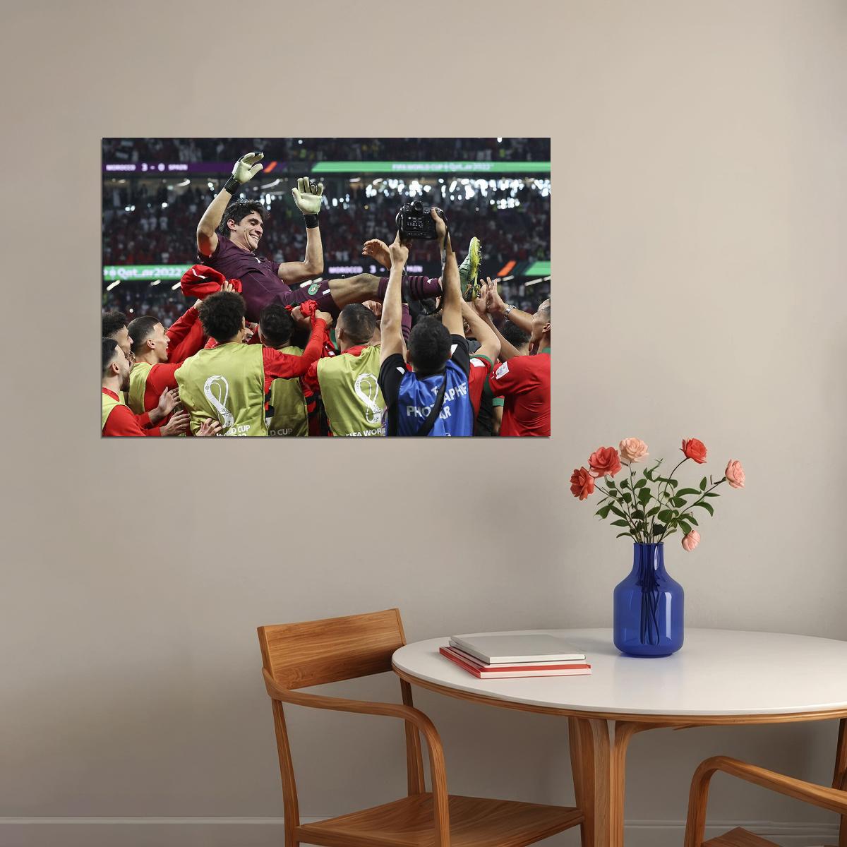 Yassine Bounou Morocco National Team World Cup Poster Wall Art Print Home Wall Decor - xonomax