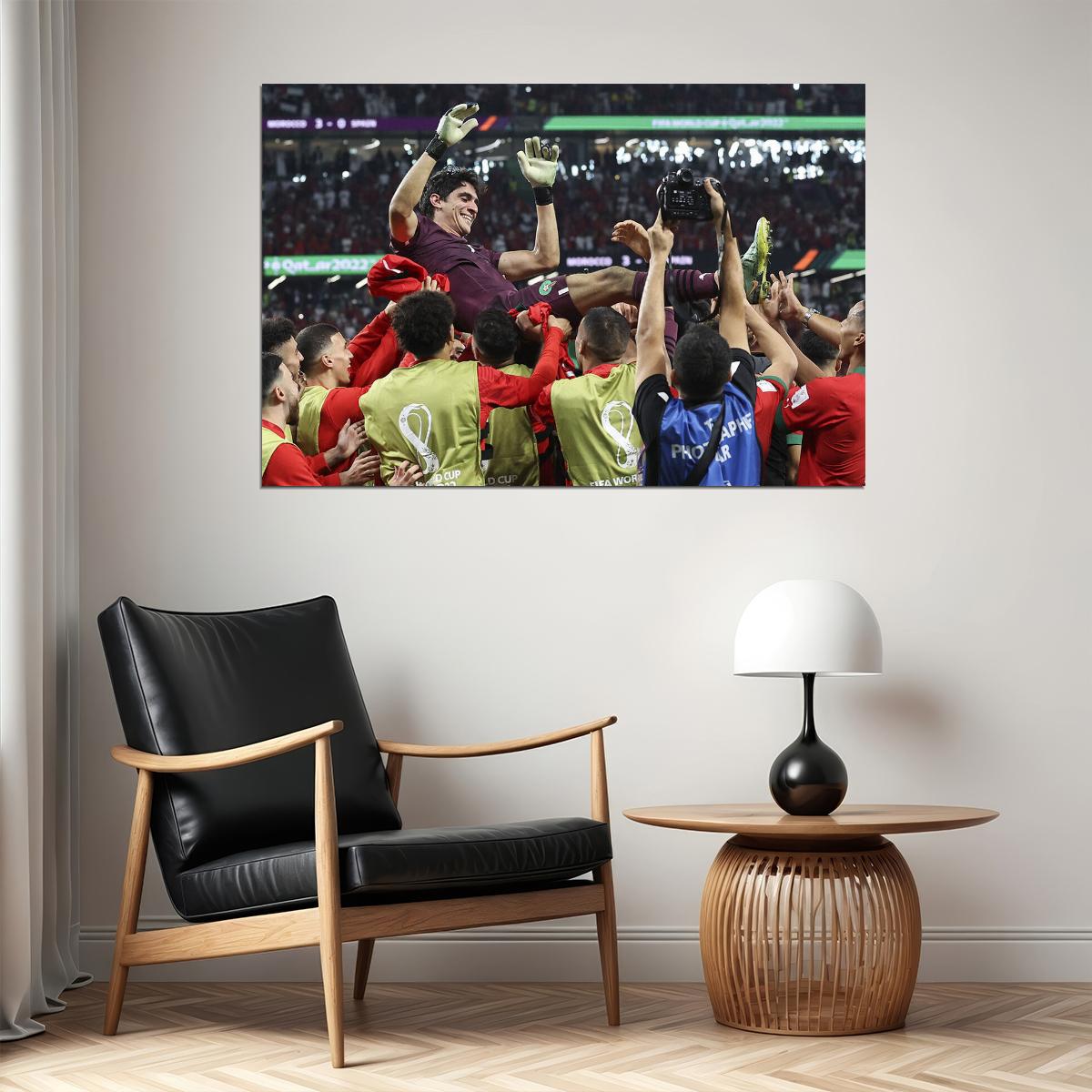 Yassine Bounou Morocco National Team World Cup Poster Wall Art Print Home Wall Decor - xonomax