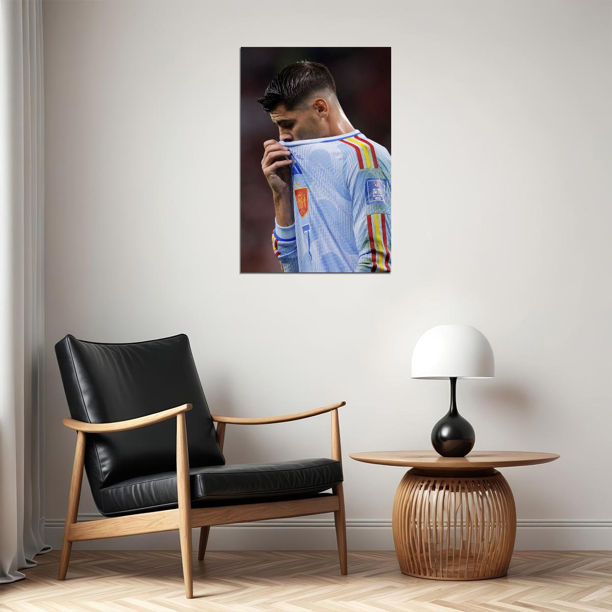 Alvaro Morata Spain National Team World Cup Poster Wall Art Print Home Wall Decor - xonomax