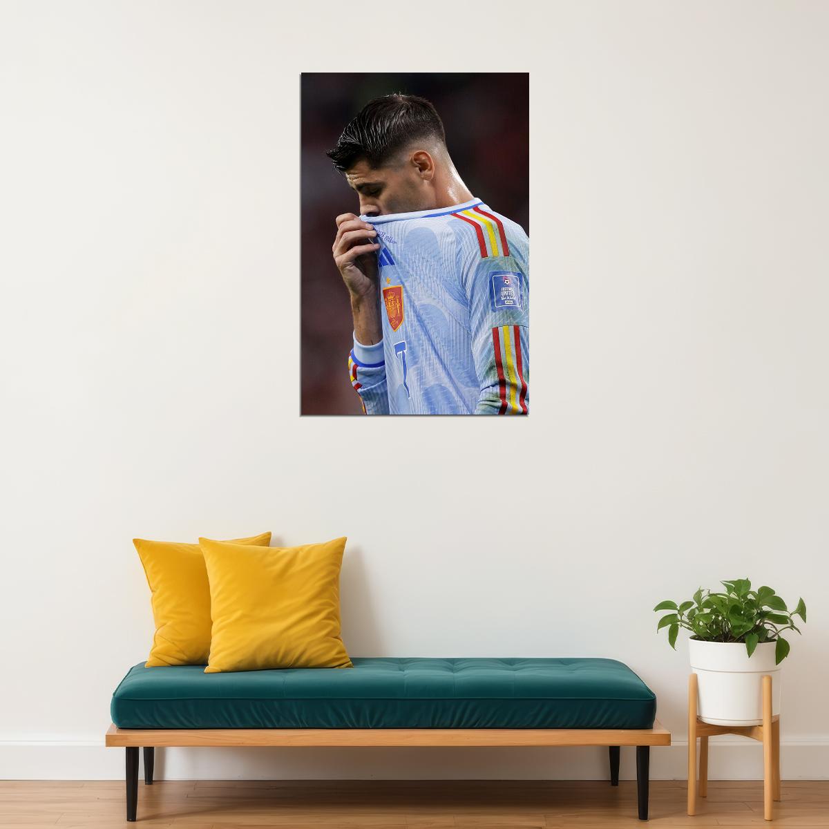 Alvaro Morata Spain National Team World Cup Poster Wall Art Print Home Wall Decor - xonomax